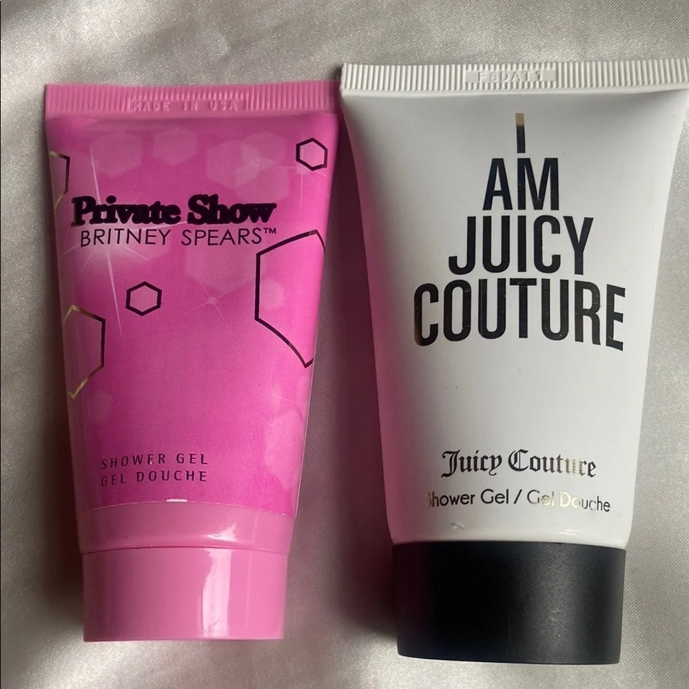 Travel Shower Gel Body Wash Bundle Y2K; Juicy Couture & Britney Spears